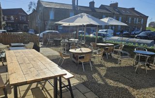 Outdoor area at Amble harbour retreats